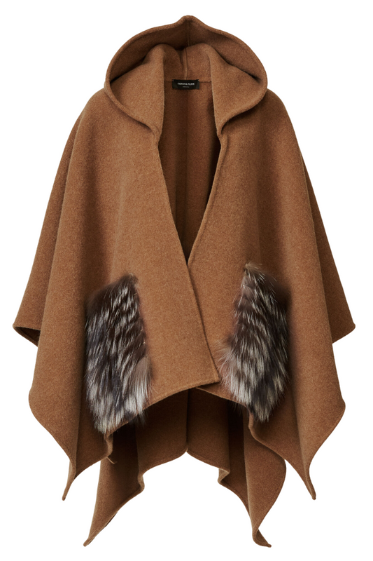 Fur Trim Cape-Fabiana Filippi-Boyds Philadelphia