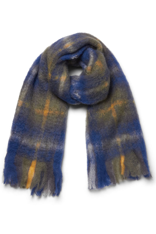 Mohair Tartan Scarf-Made in Spain-Boyds Philadelphia