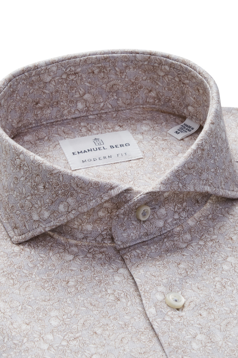 Modern 4-Flex Floral Shirt-Emanuel Berg-Boyds Philadelphia