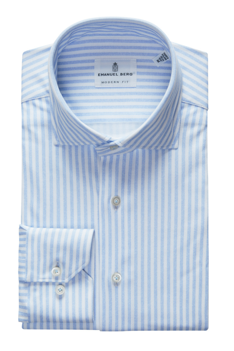 Modern 4-Flex Stripe Shirt-Emanuel Berg-Boyds Philadelphia