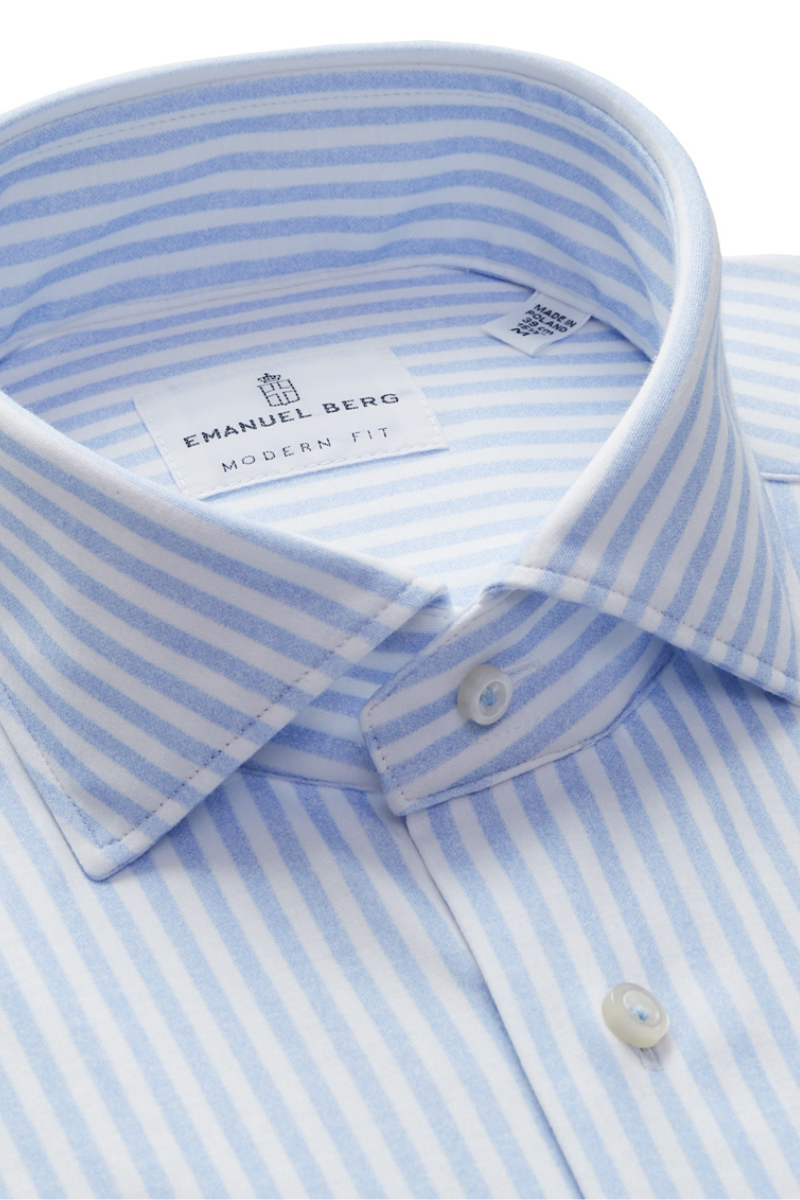 Modern 4-Flex Stripe Shirt-Emanuel Berg-Boyds Philadelphia