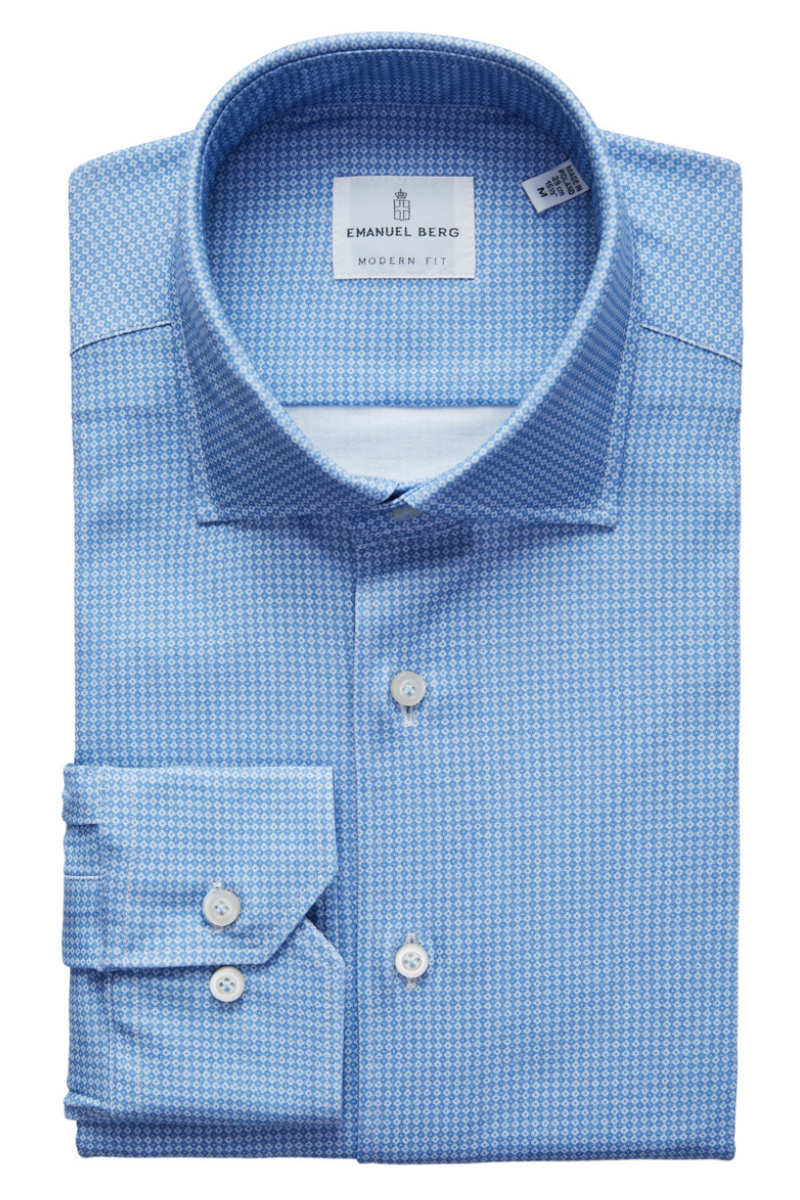 Modern 4-Flex Micro Diamond Shirt-Emanuel Berg-Boyds Philadelphia