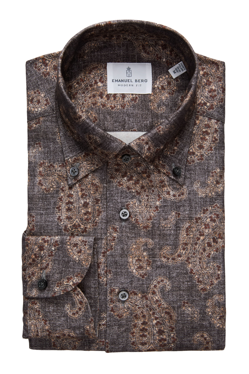 Luxe Flannel Paisley Shirt-Emanuel Berg-Boyds Philadelphia