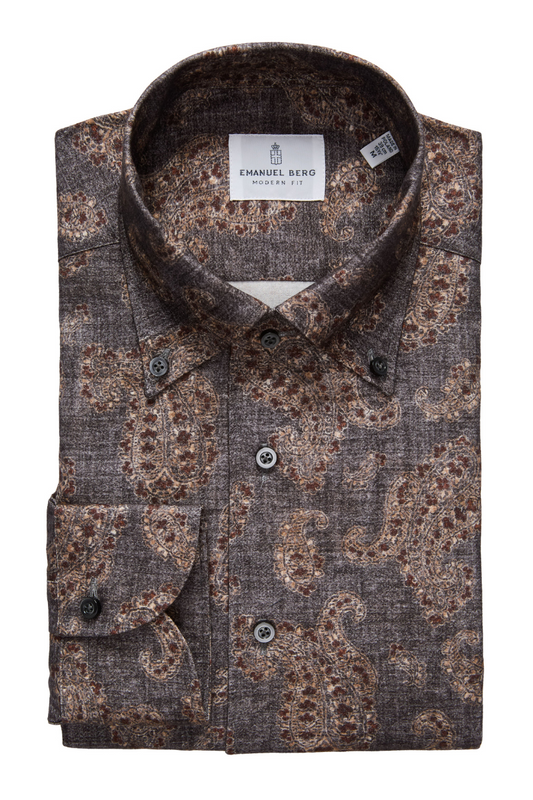 Luxe Flannel Paisley Shirt-Emanuel Berg-Boyds Philadelphia