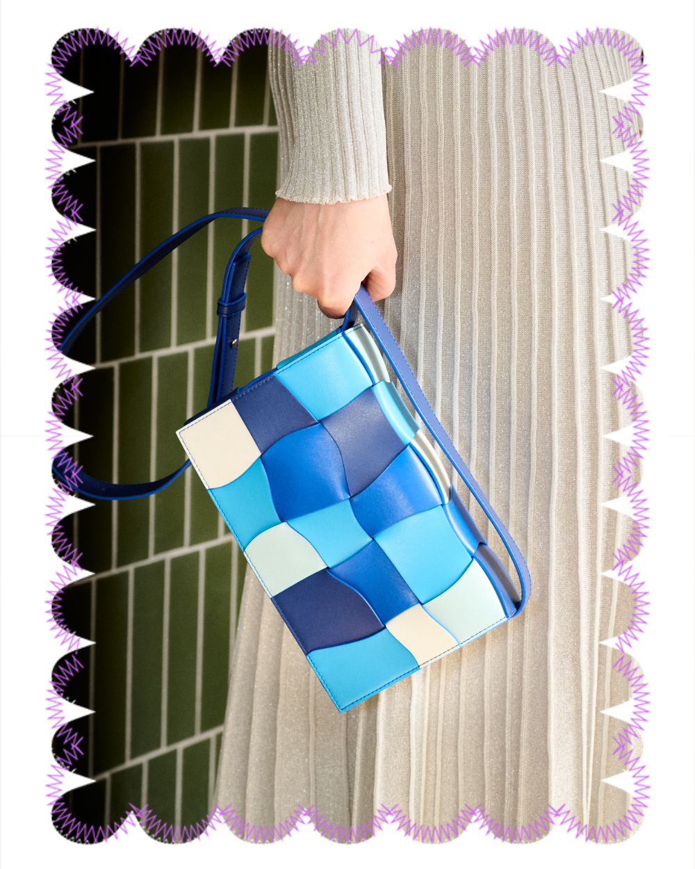 Bottega blue handbag