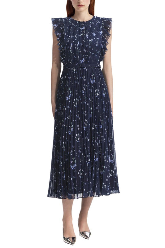 Floral Chiffon Midi Dress-Self-Portrait-Boyds Philadelphia