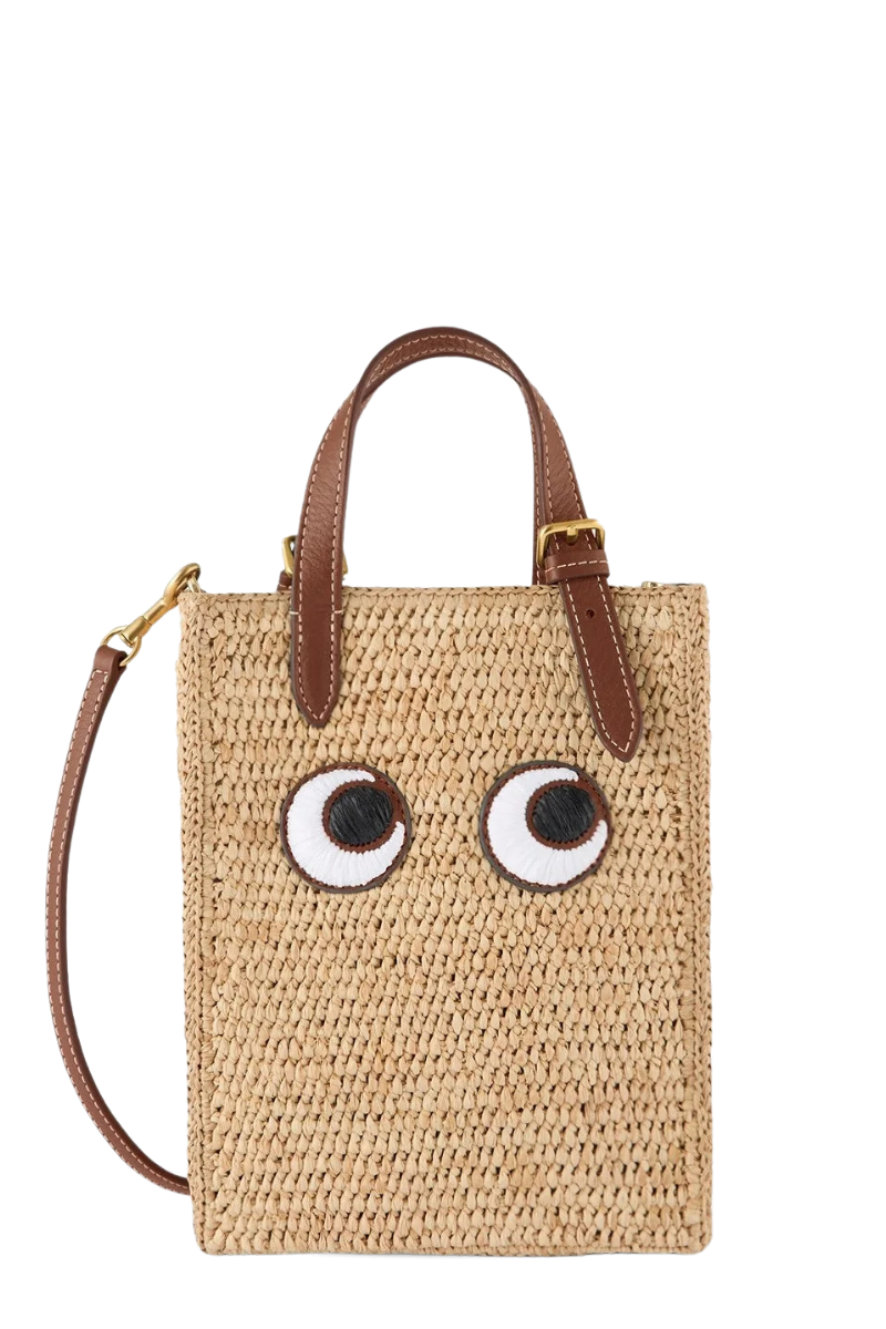 Raffia Eyes Mini Cross-Body Tote-Anya Hindmarch-Boyds Philadelphia