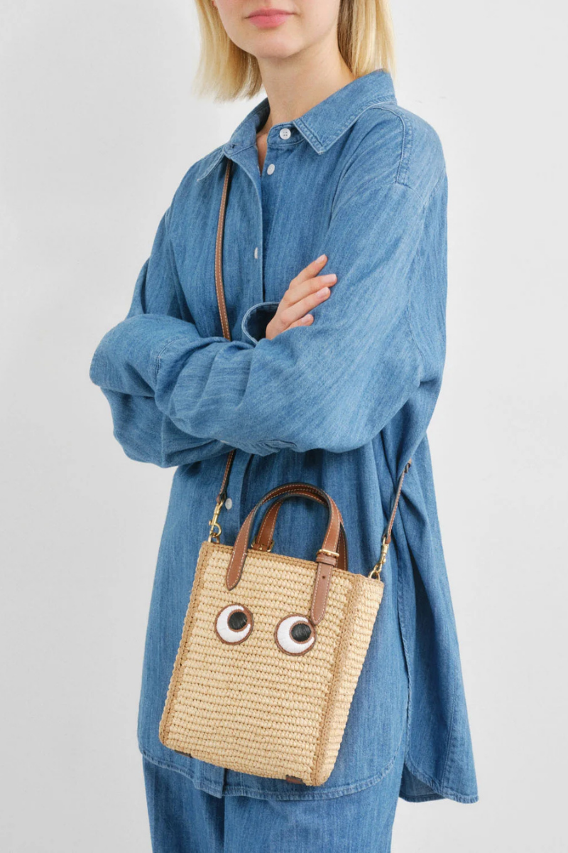 Raffia Eyes Mini Cross-Body Tote-Anya Hindmarch-Boyds Philadelphia