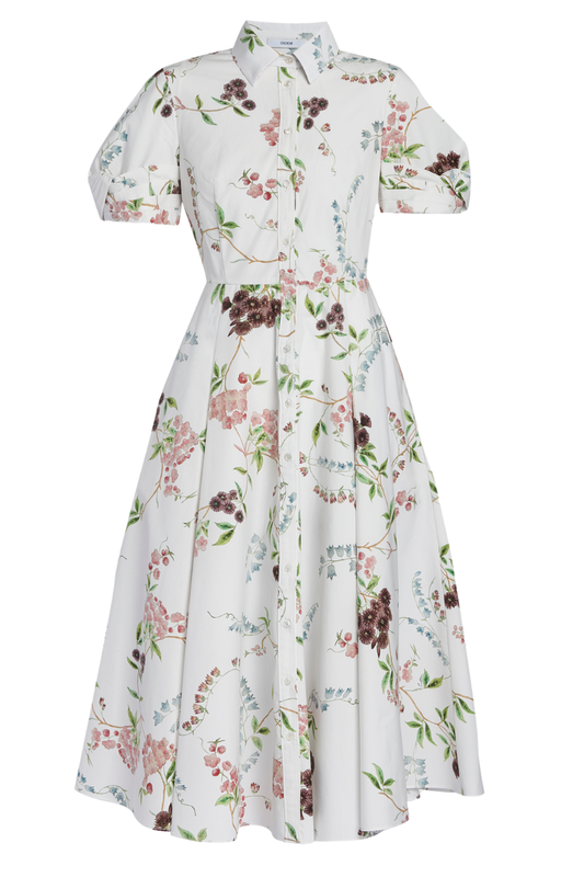 Floral Print Shirt Dress-ERDEM-Boyds Philadelphia