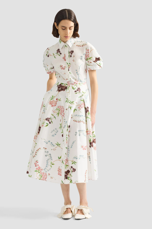 Floral Print Shirt Dress-ERDEM-Boyds Philadelphia