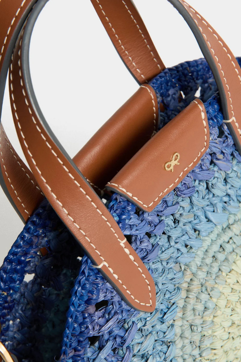 Raffia Small Round Bow Tote-Anya Hindmarch-Boyds Philadelphia