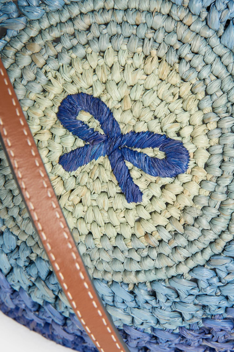 Raffia Small Round Bow Tote-Anya Hindmarch-Boyds Philadelphia