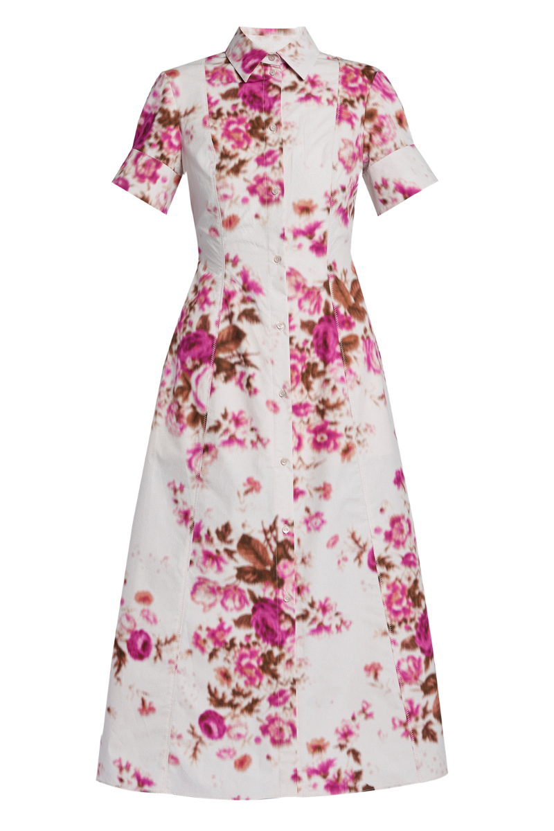 Floral Print Shirt Dress-ERDEM-Boyds Philadelphia