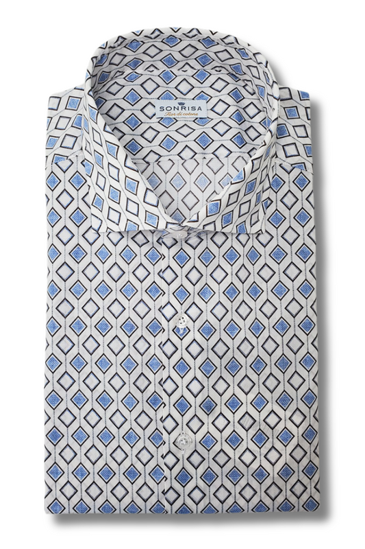 Diamond Print Shirt-SONRISA-Boyds Philadelphia