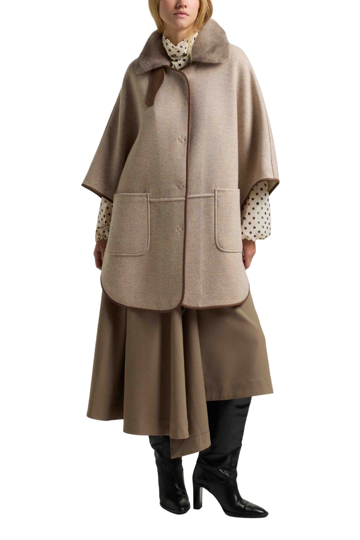 Knit Cape with Pockets-Suprema-Boyds Philadelphia