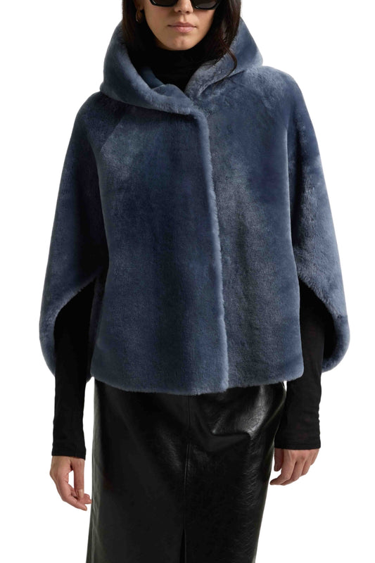Shearling Short Hooded Coat-Suprema-Boyds Philadelphia