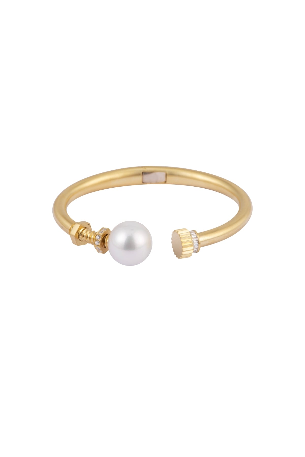 Bolt Bangle with South Sea Pearl-Sylva & Cie.-Boyds Philadelphia