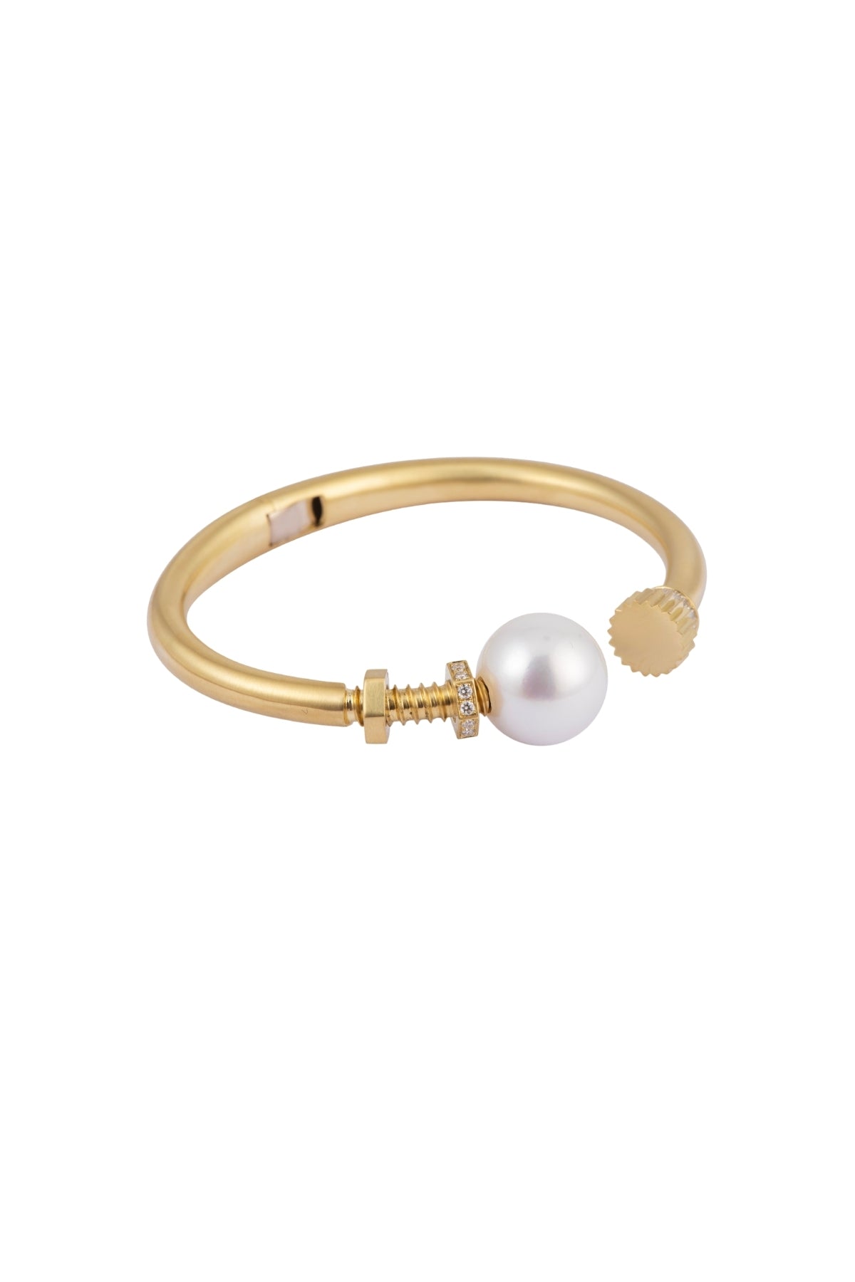 Bolt Bangle with South Sea Pearl-Sylva & Cie.-Boyds Philadelphia