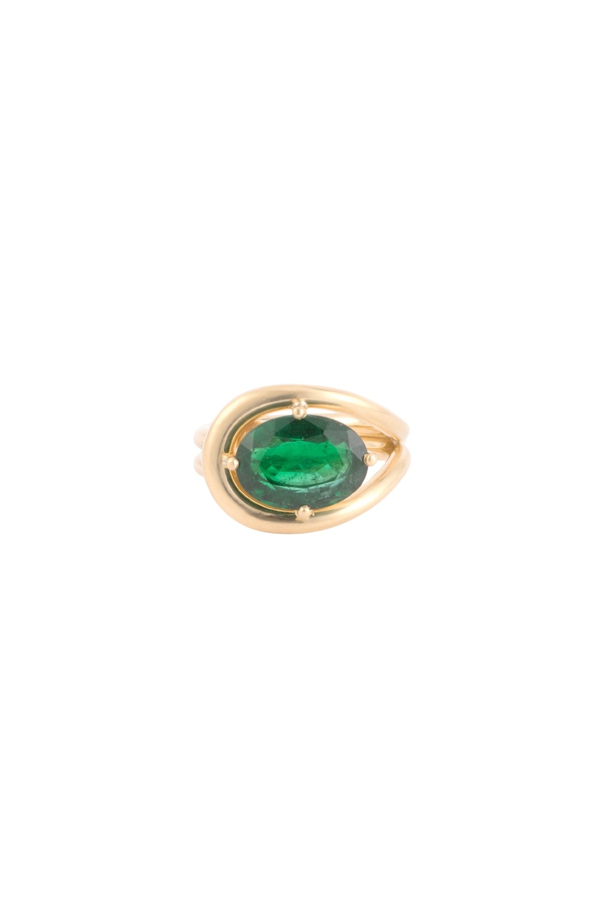 Zambian Emerald Buckle Ring-Sylva & Cie.-Boyds Philadelphia