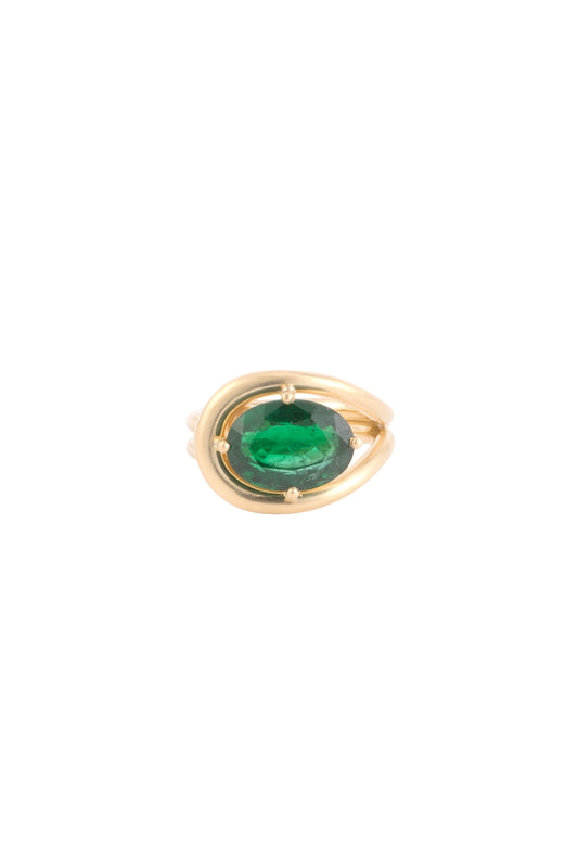 Zambian Emerald Buckle Ring-Sylva & Cie.-Boyds Philadelphia
