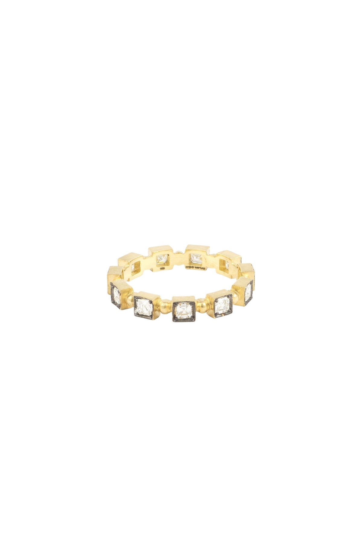 Asscher Cut Diamond Caviar Stack Band-Sylva & Cie.-Boyds Philadelphia