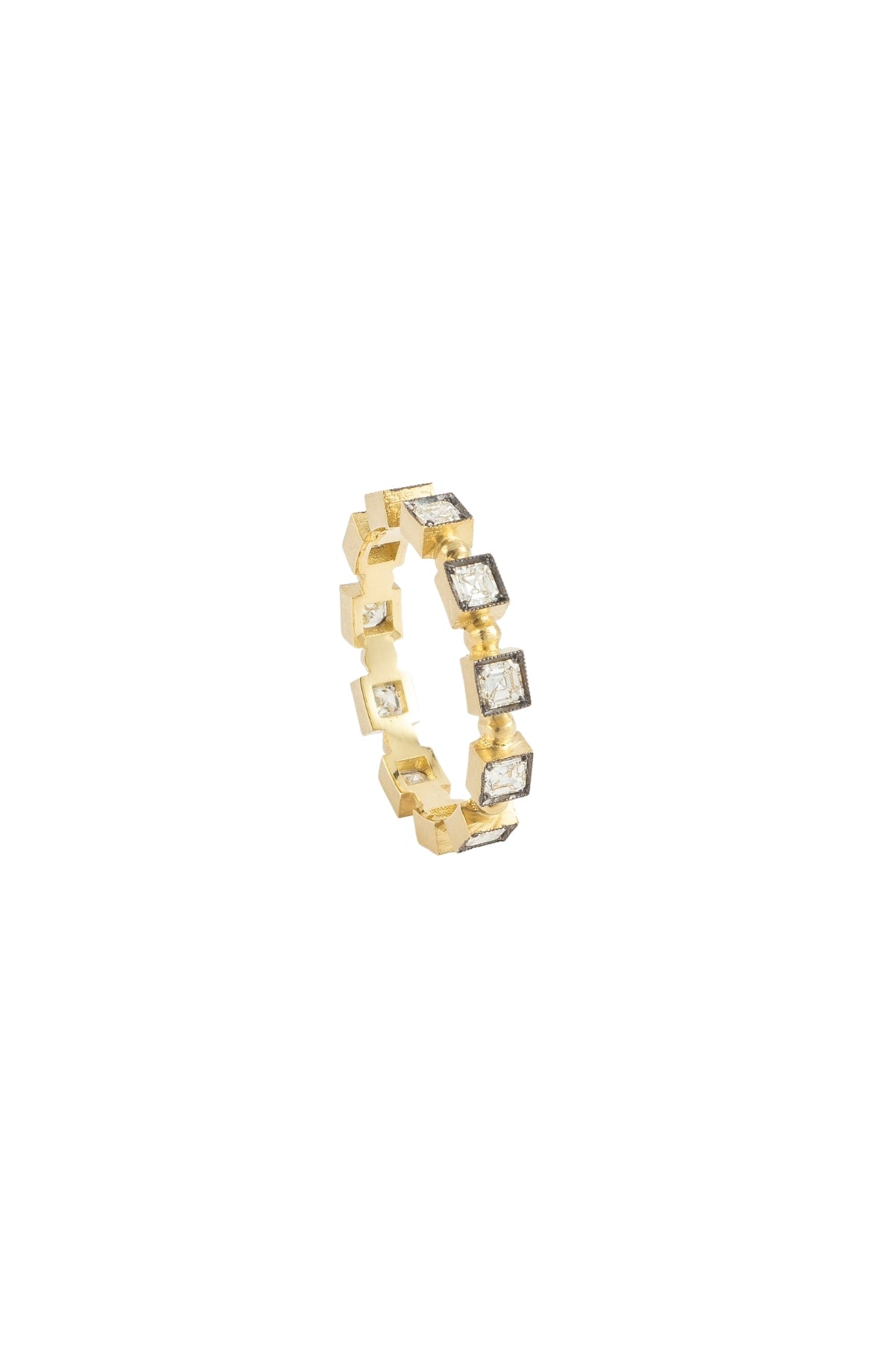 Asscher Cut Diamond Caviar Stack Band-Sylva & Cie.-Boyds Philadelphia