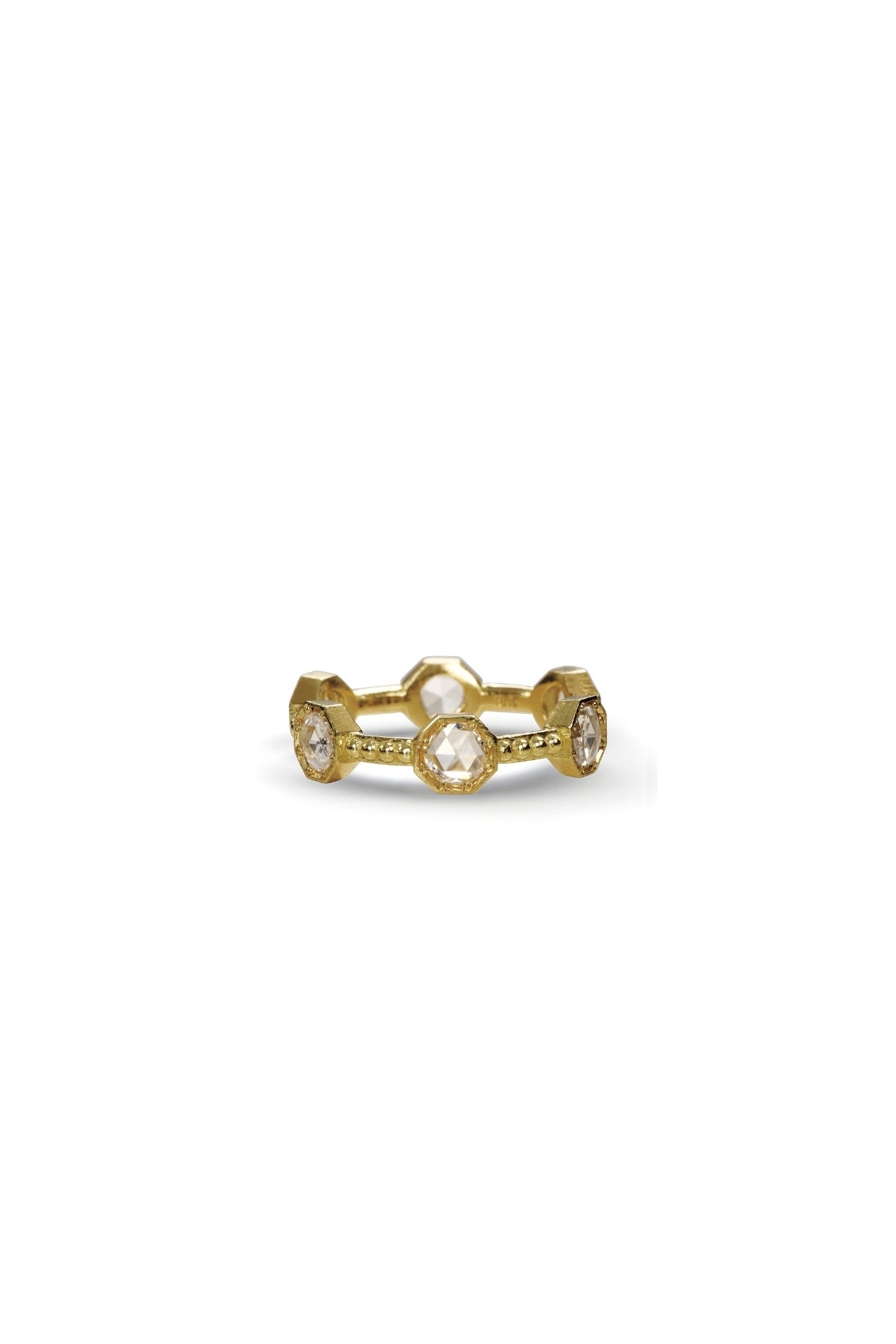White Diamond Rose Cut Caviar Band-Sylva & Cie.-Boyds Philadelphia
