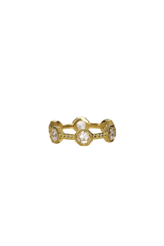 White Diamond Rose Cut Caviar Band-Sylva & Cie.-Boyds Philadelphia