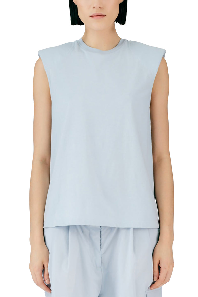Padded Shoulder Sleeveless Top-Tibi-Boyds Philadelphia