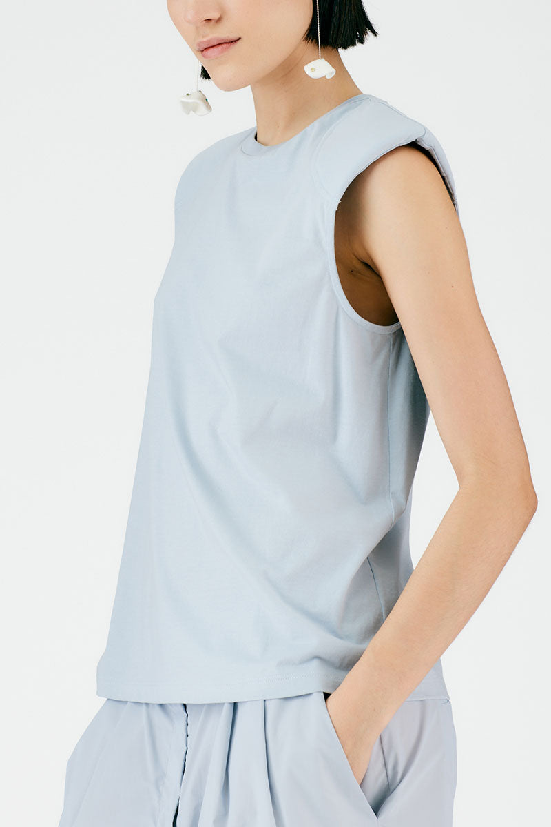 Padded Shoulder Sleeveless Top-Tibi-Boyds Philadelphia