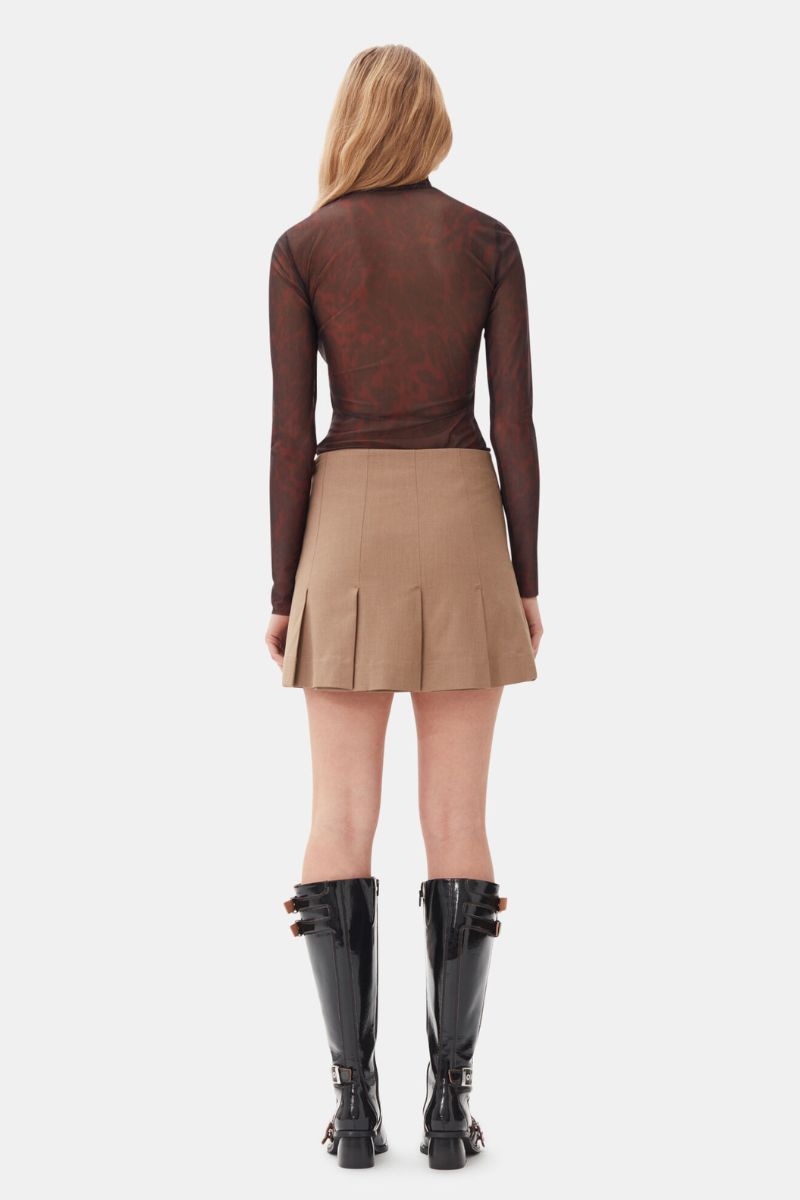 Printed Mesh Rollneck-GANNI-Boyds Philadelphia
