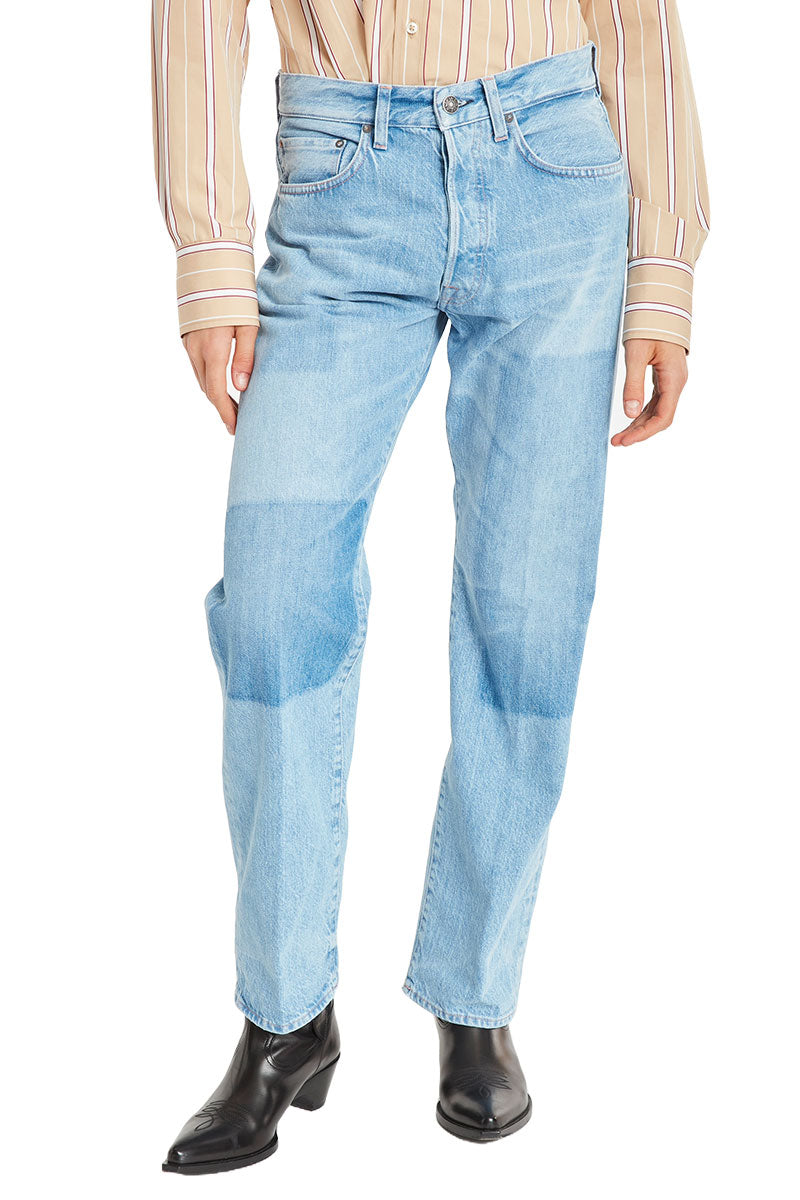 Denim Pant With Washed Patches-Made in Tomboy-Boyds Philadelphia