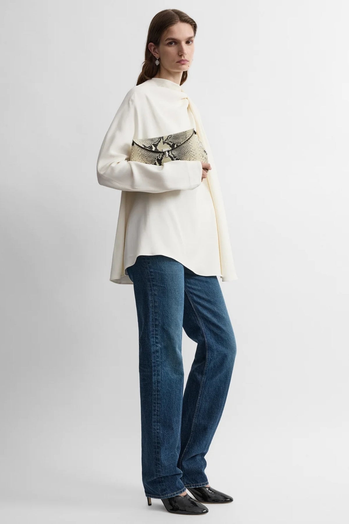 T-Lock Python-Embossed Clutch-TOTEME-Boyds Philadelphia