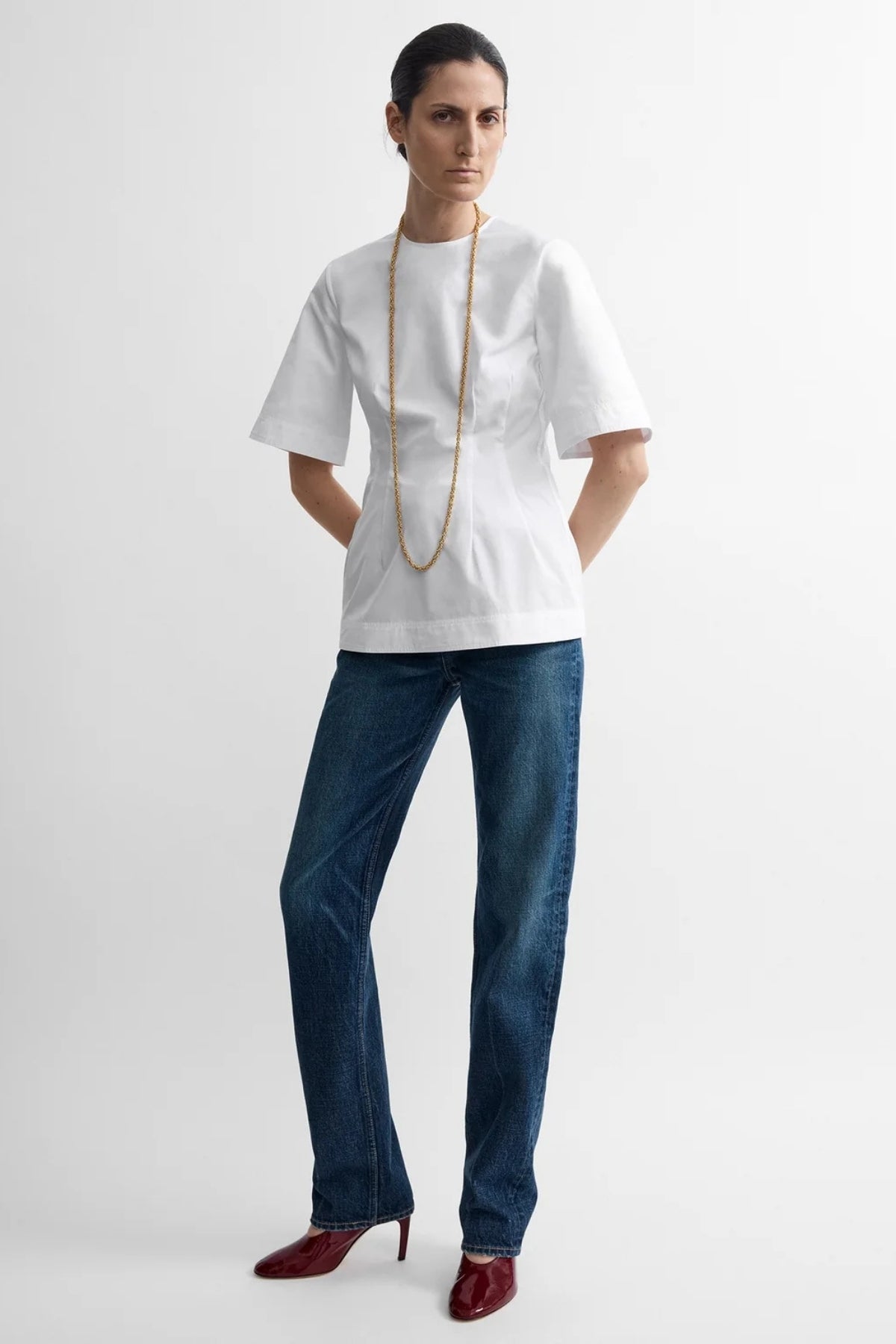 Sculptural Cotton Top-TOTEME-Boyds Philadelphia
