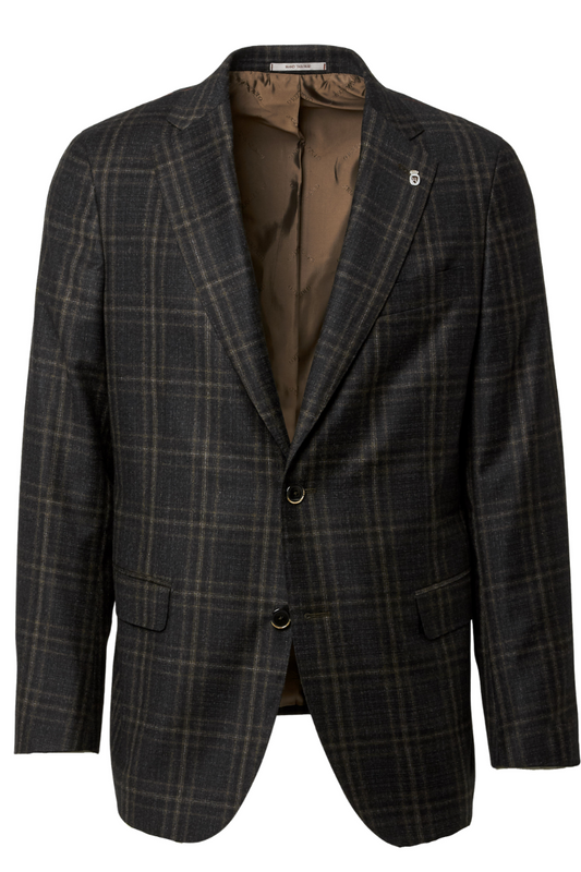 Charcoal Window Plaid Sport Jacket-Ravazzolo-Boyds Philadelphia
