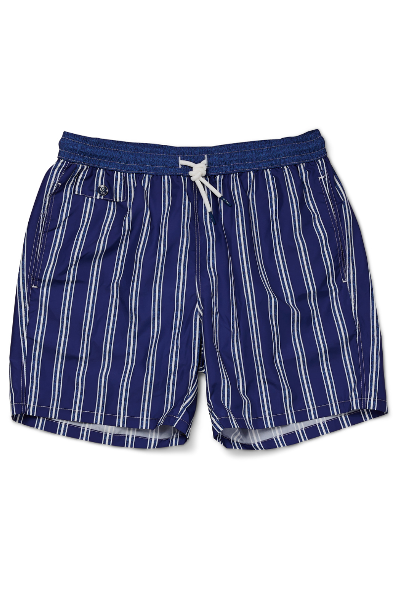 Striped Swim Shorts-Tiki-Boyds Philadelphia