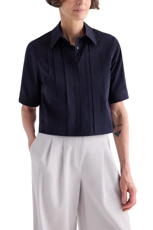 Short Lived Shirt with Pleated Placket-TWP-Boyds Philadelphia