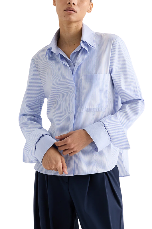 Double Layer Boyfriend Shirt-TWP-Boyds Philadelphia