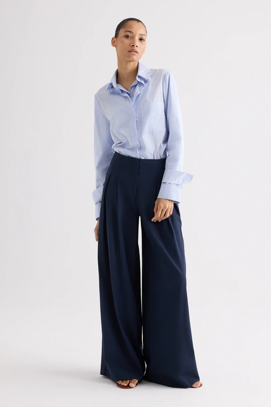Double Layer Boyfriend Shirt-TWP-Boyds Philadelphia