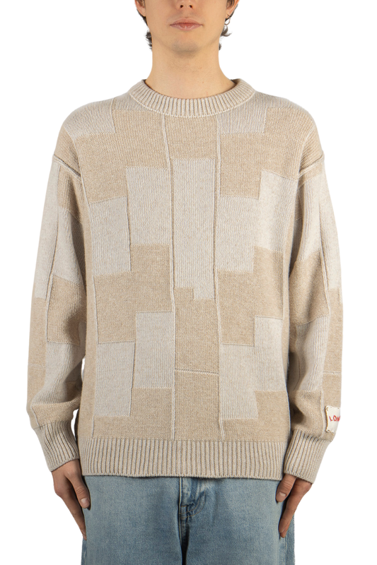Blocked Crewneck Sweater-Longo-Boyds Philadelphia