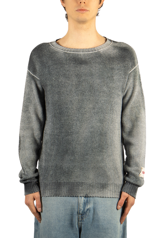 Spray Ribbed Crewneck Sweater-Longo-Boyds Philadelphia