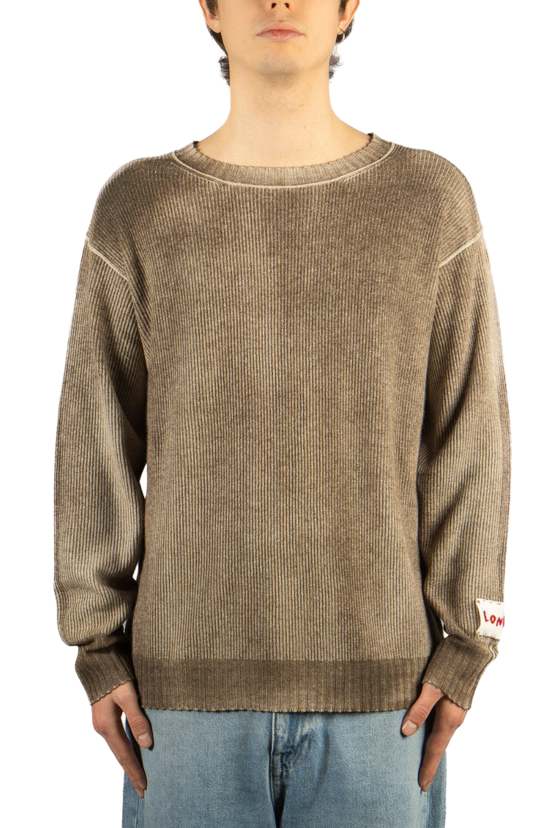 Spray Ribbed Crewneck Sweater-Longo-Boyds Philadelphia