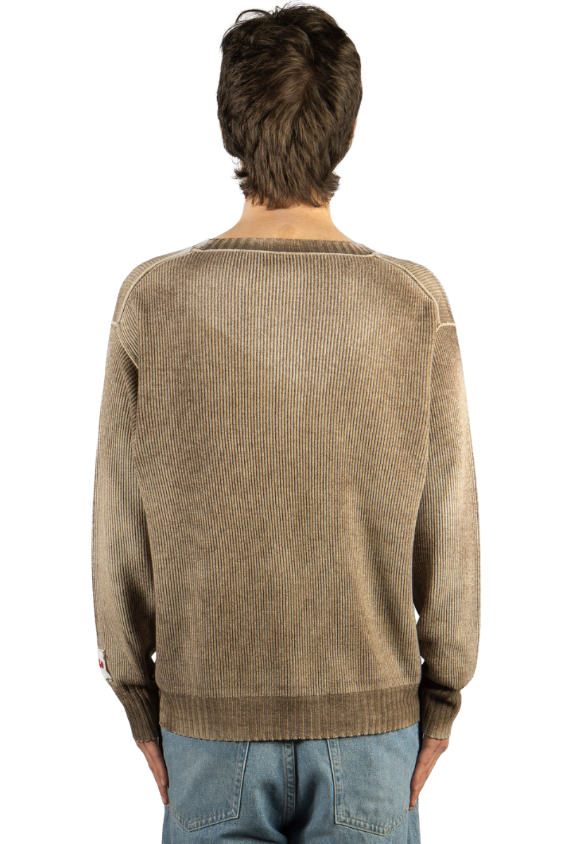 Spray Ribbed Crewneck Sweater-Longo-Boyds Philadelphia