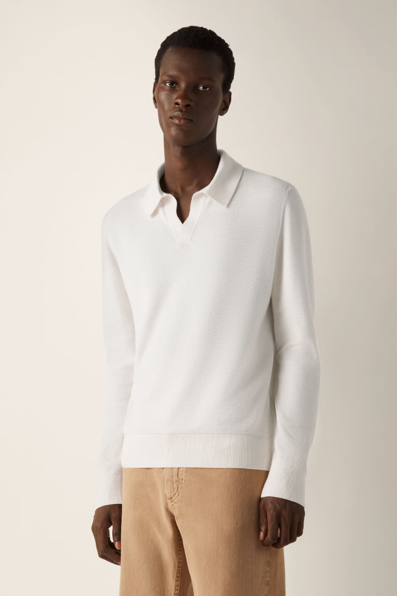 Mélange Polo Sweater