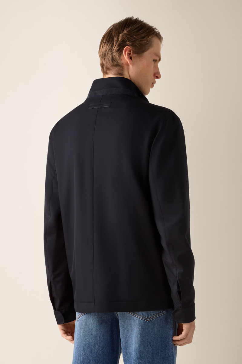 Microfiber Motorin Twill Jacket-Zegna-Boyds Philadelphia