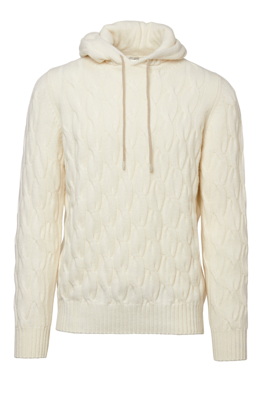 Cable Knit Hooded Sweater-Casheart-Boyds Philadelphia