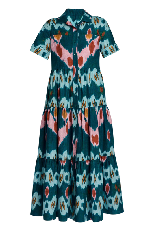 Ikat Print Shirt Dress-ERDEM-Boyds Philadelphia