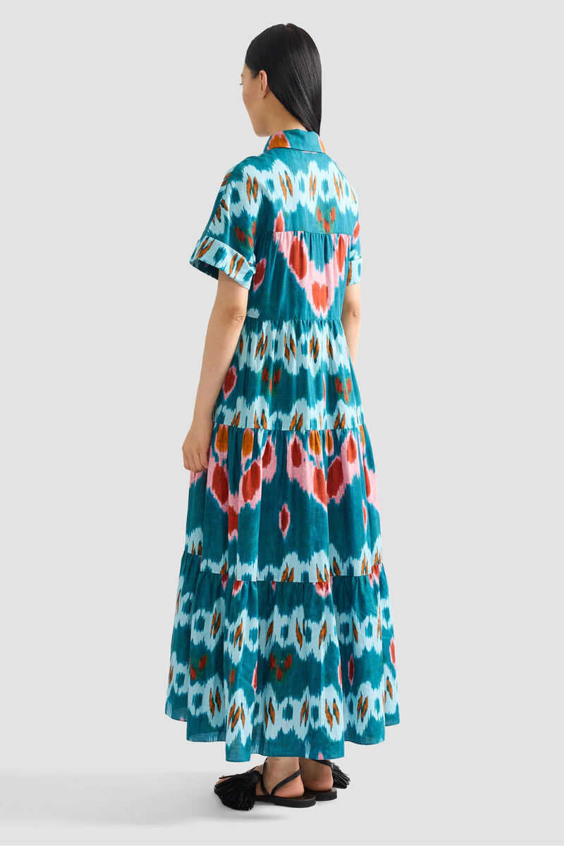 Ikat Print Shirt Dress-ERDEM-Boyds Philadelphia
