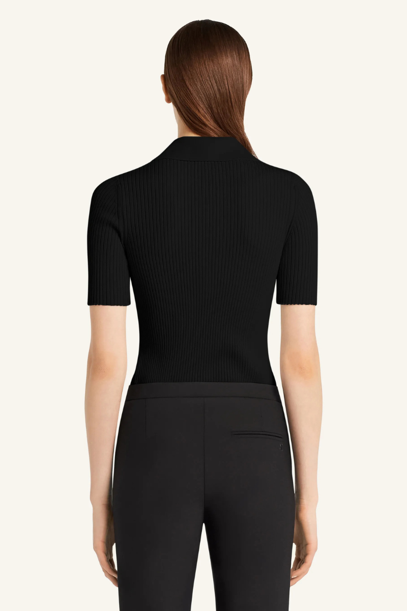 Iconic Rib Knit Polo Shirt-Courrèges-Boyds Philadelphia