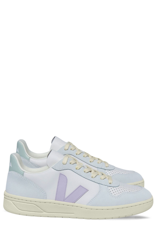 Women's V-10 Leather Sneakers-VEJA-Boyds Philadelphia